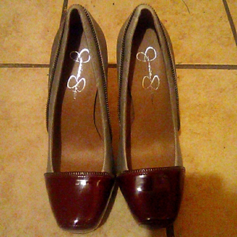 JESSICA,SIMPSON ZIPPER HEELS